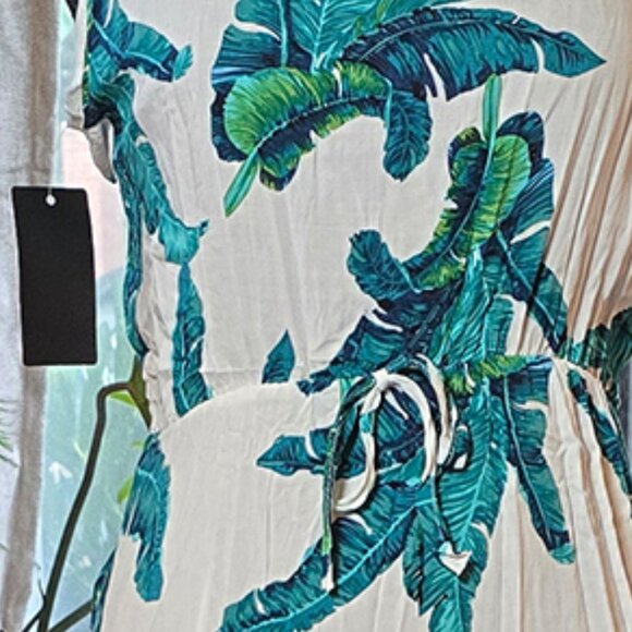 LAKLOOK Pullover Palm Leaf Print Maxi Dress S - Picture 2 of 4